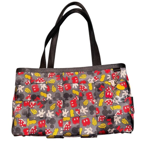 Harvey’s Disney Seatbelt I Love You to Pieces Mickey Mouse Baguette Tote - Picture 2 of 5